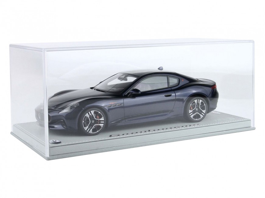 Maserati GranTurismo Folgore BBR Models 1/18 P18240B Bleu Noble Métallisé avec vitrine