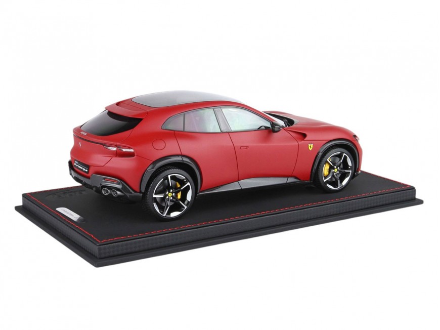 Ferrari Purosangue BBR Models 1/18 P18231G Rosso F1-75 Opaco tetto panoramico con vetrina