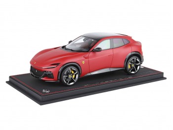 Ferrari Purosangue BBR Models 1/18 P18231G Matt Red F1-75 panoramic roof with display case