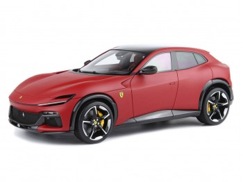 Ferrari Purosangue BBR Models 1/18 P18231G Matt Red F1-75 panoramic roof with display case