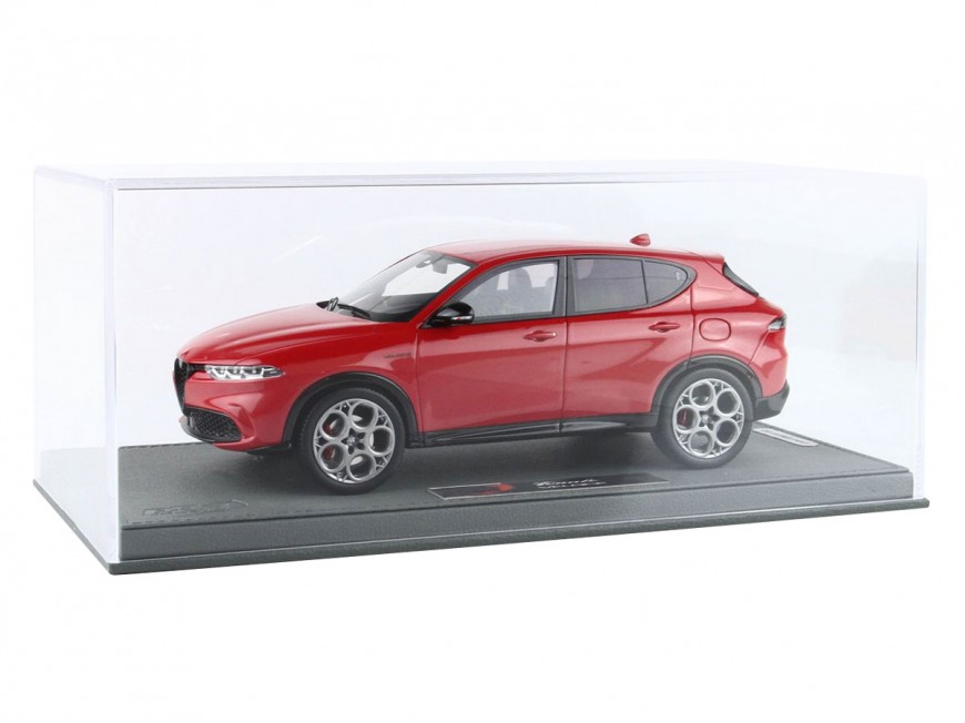 Alfa Romeo Tonale Veloce Plug-In Hybrid BBR Models 1/18 BBRC1856A Rouge Alfa avec vitrine