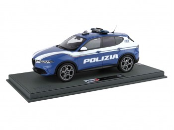 Alfa Romeo Tonale Configuration Policière BBR Models 1/18 BBRC1856POL avec vitrine