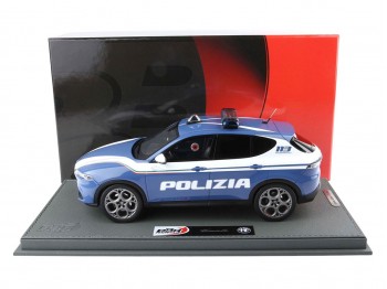 Alfa Romeo Tonale Allestimento Polizia BBR Models 1/18 BBRC1856POL con vetrina