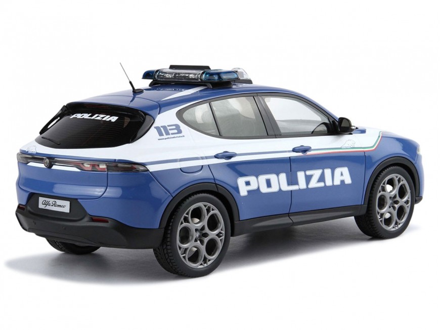 Alfa Romeo Tonale Setup Police BBR Models 1/18 BBRC1856POL with display case