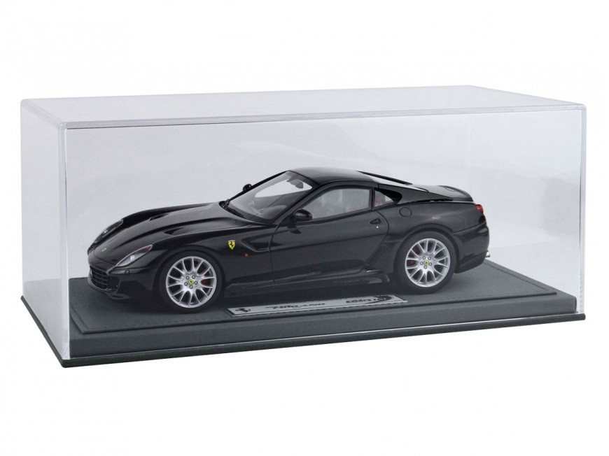 Ferrari 599 GTB Fiorano Boîte de Vitesses Manuelle BBR Models 1/18 BBR1872D Noir DS avec vitrine