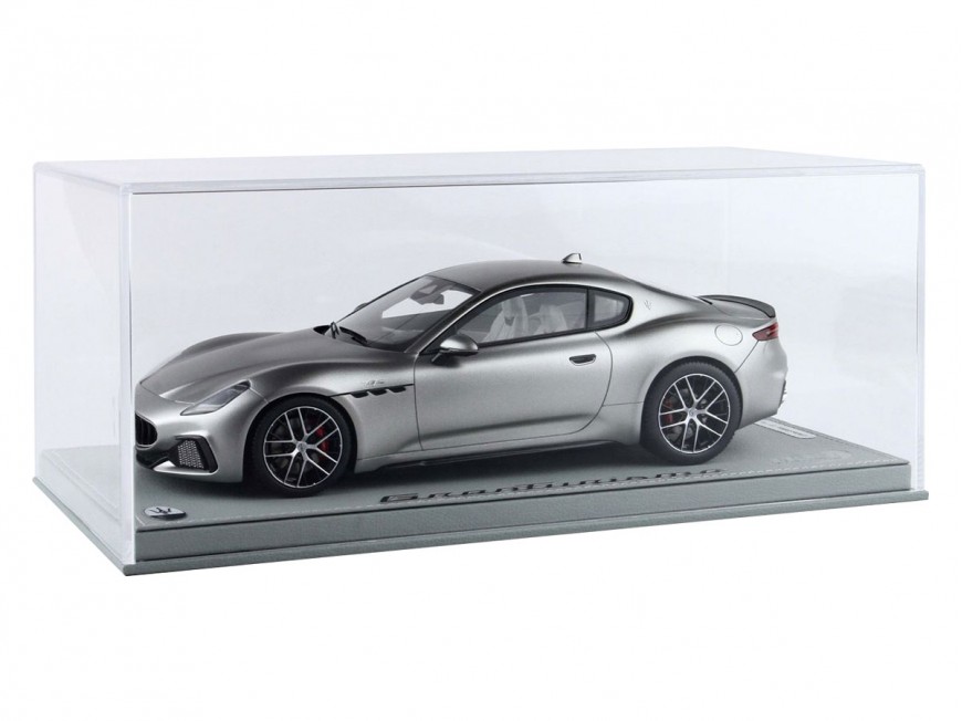 Maserati GranTurismo Trofeo BBR Models 1/18 P18227B Gris Maratea Mat avec vitrine