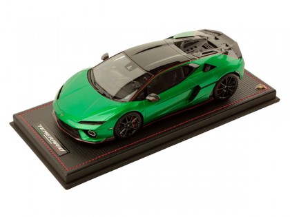 Lamborghini Temerario Alleggerita Package MR Collection 1/18 LAMBO062A Vert Mercure avec vitrine