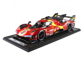 Ferrari 499P Winner Le Mans 2023 Car n.51 BBR Models 1/12 BBR1219 avec vitrine