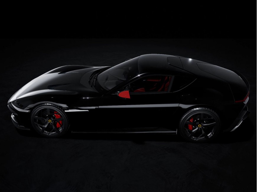 Ferrari 12Cilindri BBR Models 1/18 P18254E Noir Mat toit panoramique avec vitrine