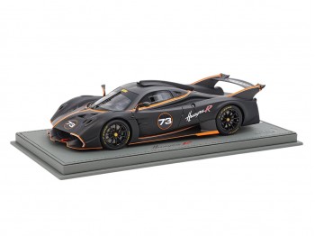 Pagani Huayra R BBR Models 1/18 P18218D Noir Mat et Fibre de Carbone avec vitrine