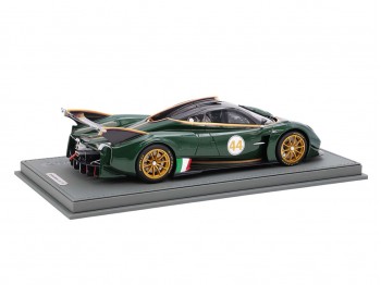 Pagani Huayra R BBR Models 1/18 P18218G Fibre de Carbone Vert Brillant et Vert Émeraude avec vitrine
