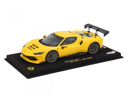 Ferrari 296 Challenge BBR Models 1/18 P18242B Giallo Modena con vetrina
