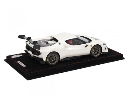 Ferrari 296 Challenge BBR Models 1/18 P18242C Fuji White with display case 2