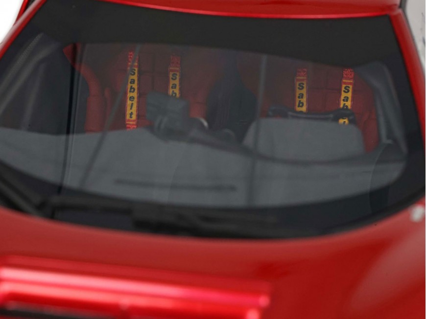 Ferrari 296 Challenge BBR Models 1/18 P18242D Rouge Ardent avec vitrine