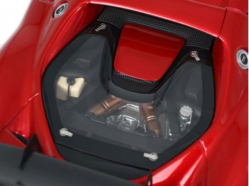 Ferrari 296 Challenge BBR Models 1/18 P18242D Rouge Ardent avec vitrine