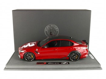 Alfa Romeo Giulia GTA BBR Models 1/18 BBRC1851AR1 Competition Red with display case