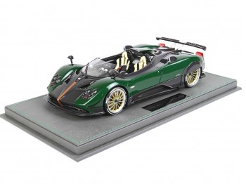 Pagani Zonda HP Barchetta BBR Models 1/18 P18161GREEN1 Fibra di Carbonio Verde con vetrina