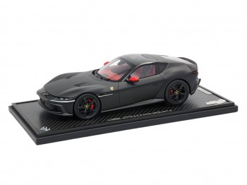 Ferrari 12Cilindri BBR Models 1/18 P18254E Noir Mat toit panoramique avec vitrine