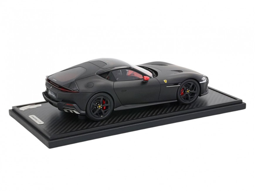 Ferrari 12Cilindri BBR Models 1/18 P18254E Noir Mat toit panoramique avec vitrine