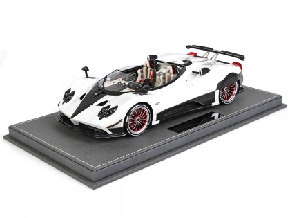 Pagani Zonda HP Barchetta BBR Models 1/18 P18161F Metallic Iridescent White with display case
