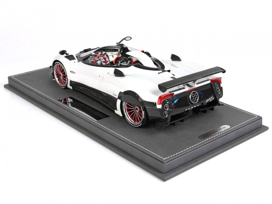 Pagani Zonda HP Barchetta BBR Models 1/18 P18161F Metallic Iridescent White with display case