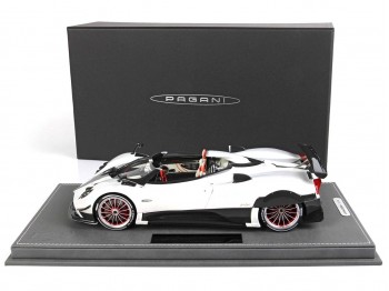Pagani Zonda HP Barchetta BBR Models 1/18 P18161F Metallic Iridescent White with display case