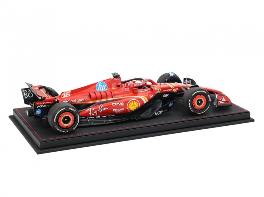 Ferrari SF-24 GP Monaco Monte Carlo Charles Leclerc Winner die-cast BBR Models 1/18 BBR241816CDIE avec vitrine