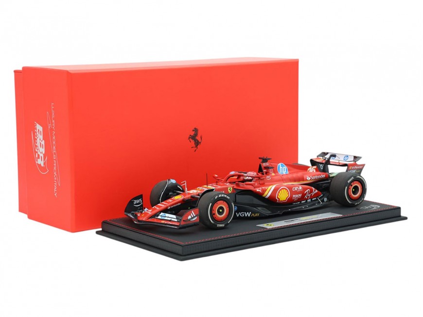 Ferrari SF-24 GP Monaco Monte Carlo Charles Leclerc Winner die-cast BBR Models 1/18 BBR241816CDIE with display case