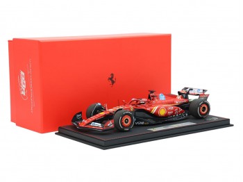 Ferrari SF-24 GP Monaco Monte Carlo Charles Leclerc Winner die-cast BBR Models 1/18 BBR241816CDIE avec vitrine