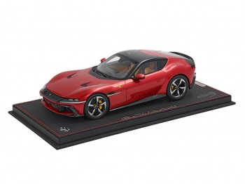 Ferrari 12Cilindri BBR Models 1/18 P18254F Rouge Imola toit panoramique avec vitrine
