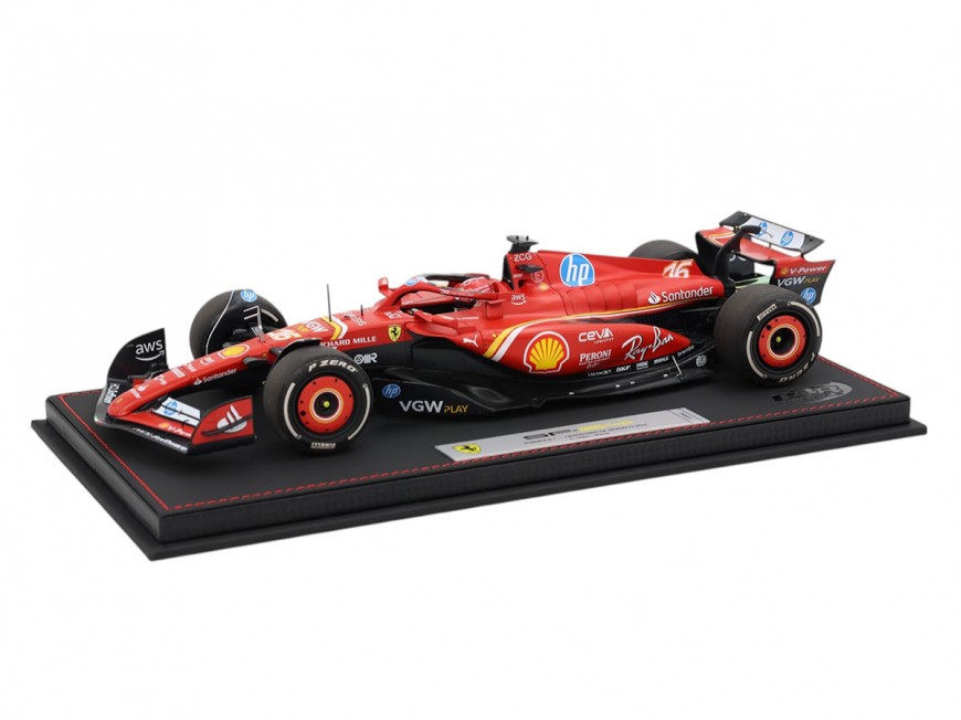 Ferrari SF-24 GP Monaco Charles Leclerc Winner die-cast BBR Models 1/18 BBR241816CDIE con vetrina
