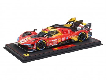 Ferrari 499P Winner Le Mans 2024 Car n.50 BBR Models 1/18 P18252A avec vitrine
