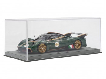 Pagani Huayra R BBR Models 1/18 P18218G Fibre de Carbone Vert Brillant et Vert Émeraude avec vitrine