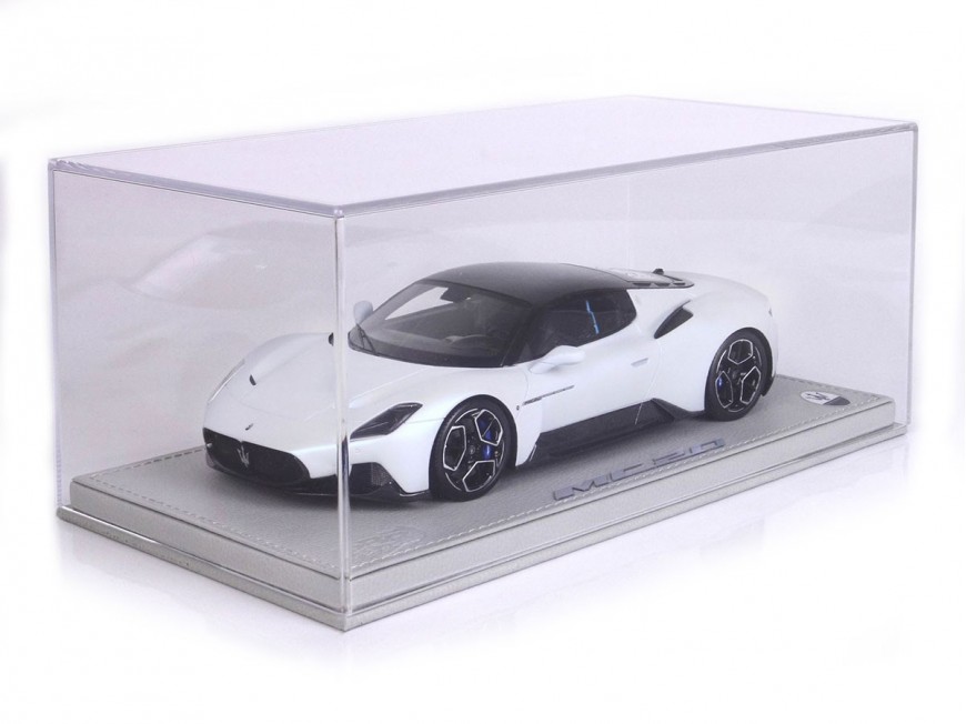 Maserati MC20 BBR Models 1/18 P18191A Bianco Audace con vetrina