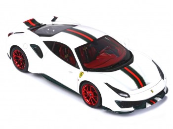 Ferrari 488 Pista BBR Models 1/43 BBRC202CFG Bianco Italia Metallizzato
