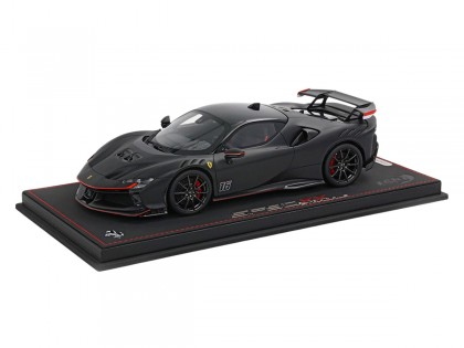 Ferrari SF90 XX Stradale Charles Leclerc BBR Models 1/18 P18237CL Nero Opaco con vetrina