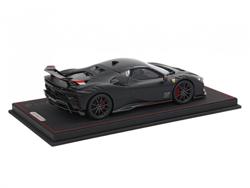 Ferrari SF90 XX Stradale Charles Leclerc BBR Models 1/18 P18237CL Matt Black with display case
