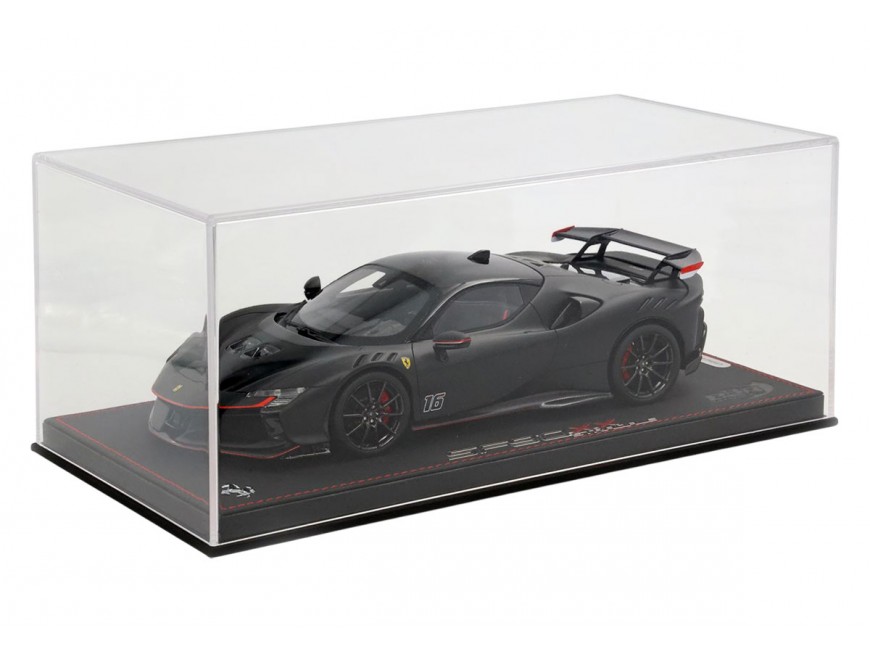 Ferrari SF90 XX Stradale Charles Leclerc BBR Models 1/18 P18237CL Matt Black with display case