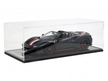 Ferrari 488 Pista Spider Charles Leclerc BBR Models 1/12 BBR1225CL Matt Black with display case