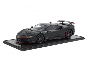 Ferrari SF90 XX Stradale Charles Leclerc BBR Models 1/12 BBR1220CL Matt Black with display case