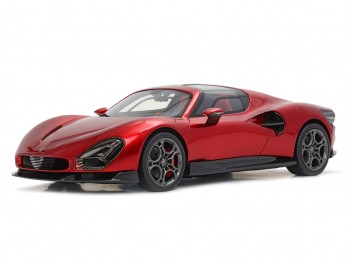 Alfa Romeo 33 Stradale BBR Models 1/18 P18264A Rouge Villa D'Este avec vitrine