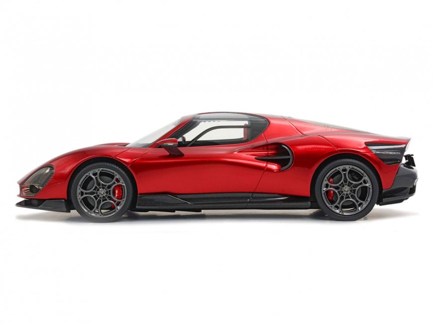 Alfa Romeo 33 Stradale BBR Models 1/18 P18264A Rouge Villa D'Este avec vitrine