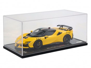 Ferrari SF90 XX Stradale BBR Models 1/18 P18237SST Modena Yellow with display case