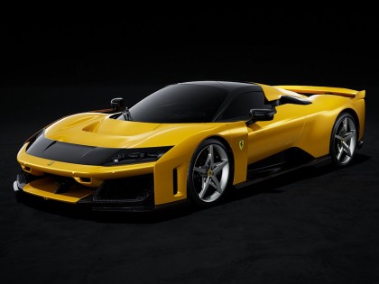 Ferrari F80 Looksmart 1/12 LS1213B Jaune Modène avec vitrine