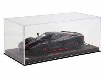 Ferrari LaFerrari die-cast BBR Models 1/18 BBR182239 Matt Black with Red Stripes with display case