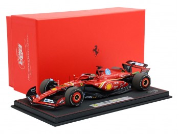 Ferrari SF-24 GP Italy Monza Charles Leclerc Winner die-cast BBR Models 1/18 BBR241816DDIE with display case