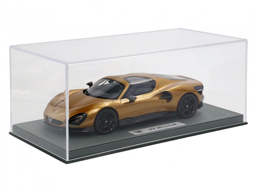 Alfa Romeo 33 Stradale BBR Models 1/18 P18264E Ocre avec vitrine