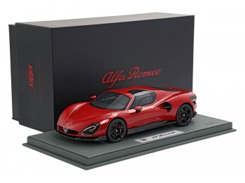 Alfa Romeo 33 Stradale BBR Models 1/18 P18264B Rouge Alfa avec vitrine