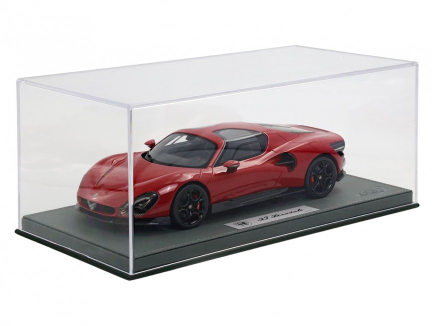 Alfa Romeo 33 Stradale BBR Models 1/18 P18264B Rouge Alfa avec vitrine