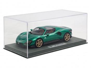 Alfa Romeo 33 Stradale BBR Models 1/18 P18264D Vert de Montréal avec vitrine